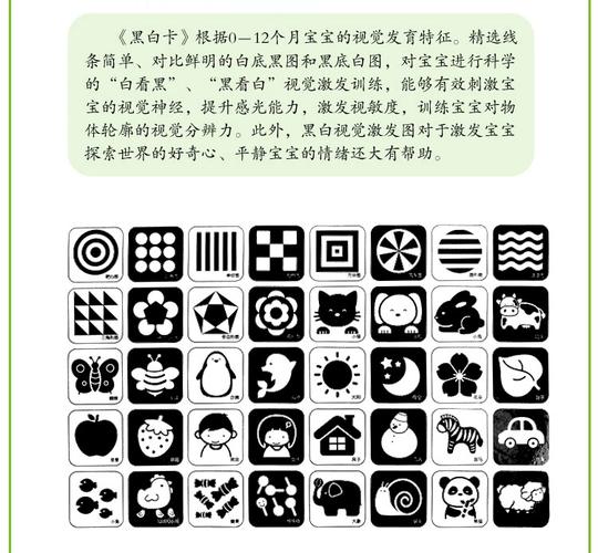 0-3-6个月新生儿闪卡视觉激发卡彩色卡 宝宝黑白卡片婴儿早教图片